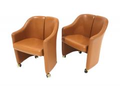 Set of 10 Eugenio Gerli for Tecno Series 142 Executive Leather Dining Chairs - 1293725