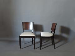 Set of 10 Fine French Art Deco Chairs Palissander and Stained Beech Side Chairs - 2004690