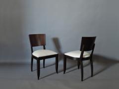 Set of 10 Fine French Art Deco Chairs Palissander and Stained Beech Side Chairs - 2004691