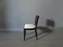 Set of 10 Fine French Art Deco Chairs Palissander and Stained Beech Side Chairs - 2004712