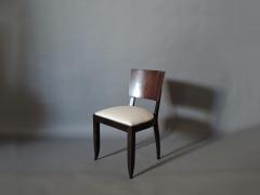 Set of 10 Fine French Art Deco Chairs Palissander and Stained Beech Side Chairs - 2004713