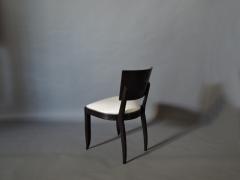 Set of 10 Fine French Art Deco Chairs Palissander and Stained Beech Side Chairs - 2004714