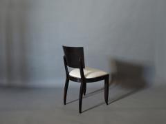 Set of 10 Fine French Art Deco Chairs Palissander and Stained Beech Side Chairs - 2004722