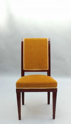 Set of 10 Fine French Art Deco Mahogany Dining Chairs - 3305744