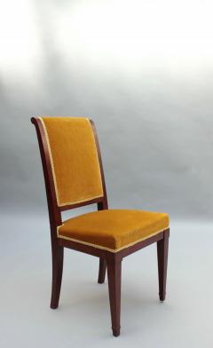 Set of 10 Fine French Art Deco Mahogany Dining Chairs - 3305753