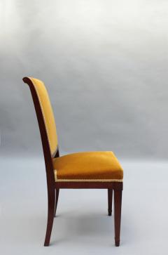 Set of 10 Fine French Art Deco Mahogany Dining Chairs - 3305760