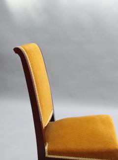 Set of 10 Fine French Art Deco Mahogany Dining Chairs - 3305775