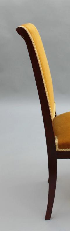 Set of 10 Fine French Art Deco Mahogany Dining Chairs - 3305856
