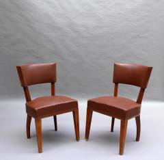 Set of 10 Fine French Art Deco Mahogany Dining Chairs - 3305778