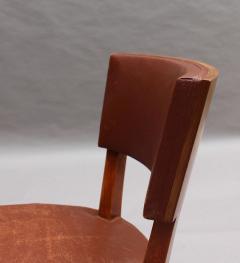 Set of 10 Fine French Art Deco Mahogany Dining Chairs - 3305828