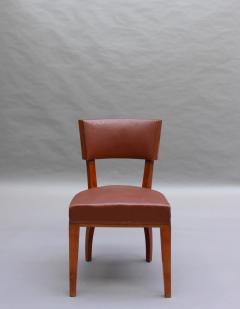Set of 10 Fine French Art Deco Mahogany Dining Chairs - 3305839
