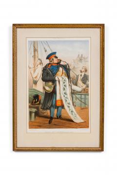 Set of 10 French prints of 19th C character international military figures - 4654586