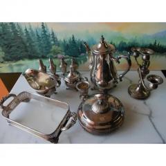 Set of 11 Various Silver Plated Serving Pieces - 3747559