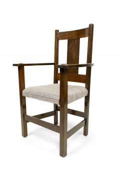Set of 12 American Mission Oak Dining Arm Chairs - 1418058