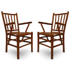 Set of 12 American Rustic Old Hickory Chairs - 4646448