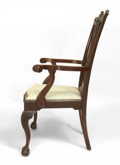 Set of 12 English Chippendale Mahogany Carved Chairs - 1419765