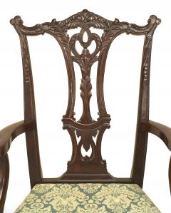 Set of 12 English Chippendale Mahogany Carved Chairs - 1419766