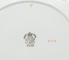 Set of 12 English Victorian Floral Worcester Plates - 4664133