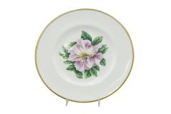 Set of 12 English Victorian Floral Worcester Plates - 4664134