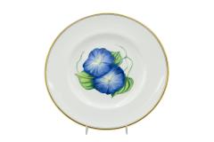 Set of 12 English Victorian Floral Worcester Plates - 4664138