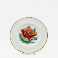 Set of 12 English Victorian Floral Worcester Plates - 4718192