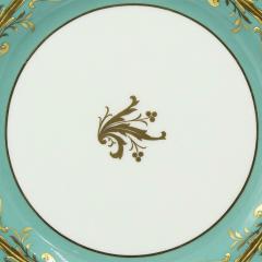 Set of 12 English Victorian Minton Porcelain Dinner Plates - 4657971