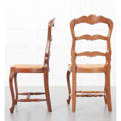 Set of 12 French Early 20th Century Rush Seat Chairs - 1950657