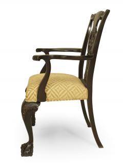 Set of 12 Irish George II Elm Wood Chenille Chairs - 1419218