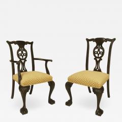 Set of 12 Irish George II Elm Wood Chenille Chairs - 1421230