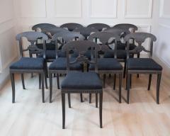Set of 12 Swedish 19th Century Dining Chairs - 4564463