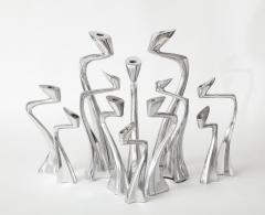 Set of 12 aluminum candlesticks - 1196621