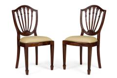 Set of 16 English Adam Style Open Back Side Chairs with Upholstered Cushion - 4631413
