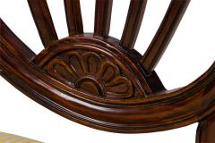 Set of 16 English Adam Style Open Back Side Chairs with Upholstered Cushion - 4631425