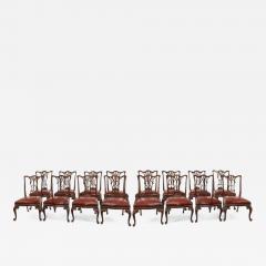 Set of 16 Victorian mahogany dining chairs in the Chippendale style - 871635