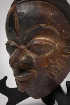 Set of 2 African Cameroon 20th Century Carved Wooden Bamileke Mask with Hornbill - 4660844