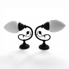 Set of 2 Art Nouveau Brass Wall Lights - 4749596
