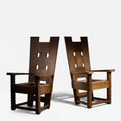 Set of 2 Arts Crafts dining chairs - 4752310