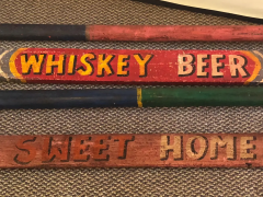 Set of 2 Hand Painted Inspirational Rowing Oars or Paddles Priced Individually - 2542700