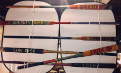 Set of 2 Hand Painted Inspirational Rowing Oars or Paddles Priced Individually - 2542708
