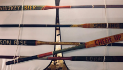 Set of 2 Hand Painted Inspirational Rowing Oars or Paddles Priced Individually - 2542710