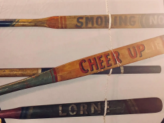 Set of 2 Hand Painted Inspirational Rowing Oars or Paddles Priced Individually - 2542723