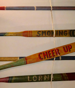 Set of 2 Hand Painted Inspirational Rowing Oars or Paddles Priced Individually - 2542724