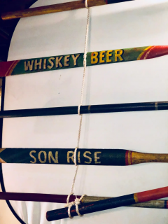 Set of 2 Hand Painted Inspirational Rowing Oars or Paddles Priced Individually - 2542726