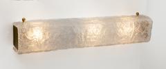 Set of 2 Murano Icy Glass Rectangular Wall Lights Contemporary - 4334046