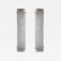 Set of 2 Murano Icy Glass Rectangular Wall Lights Contemporary - 4334765
