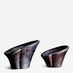 Set of 2 Sculptural Ceramic Planters France 1960s - 4392839