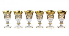 Set of 24 Pcs Vintage Italian Arte Italica Medici 24k Gilt Glasses - 3895155