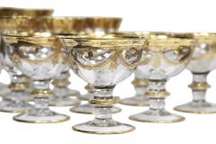 Set of 24 Pcs Vintage Italian Arte Italica Medici 24k Gilt Glasses - 3895158