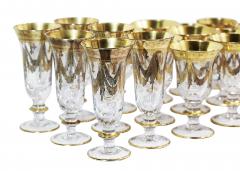 Set of 24 Pcs Vintage Italian Arte Italica Medici 24k Gilt Glasses - 3895159