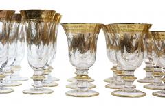 Set of 24 Pcs Vintage Italian Arte Italica Medici 24k Gilt Glasses - 3895160